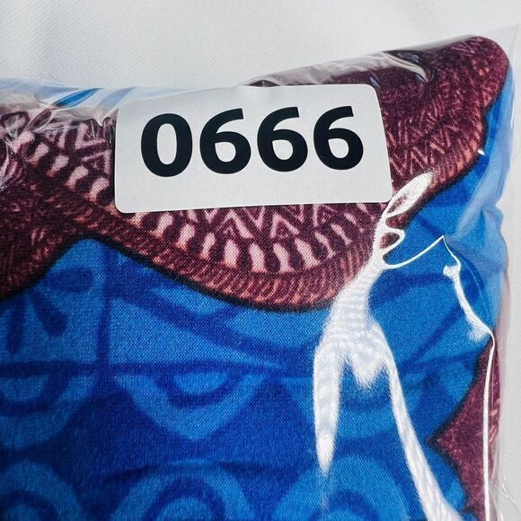 LulaRoe OS Leggings Maroon Mosaic Bears X Unicorn On A Blue Background 0666 - Picture 4 of 4